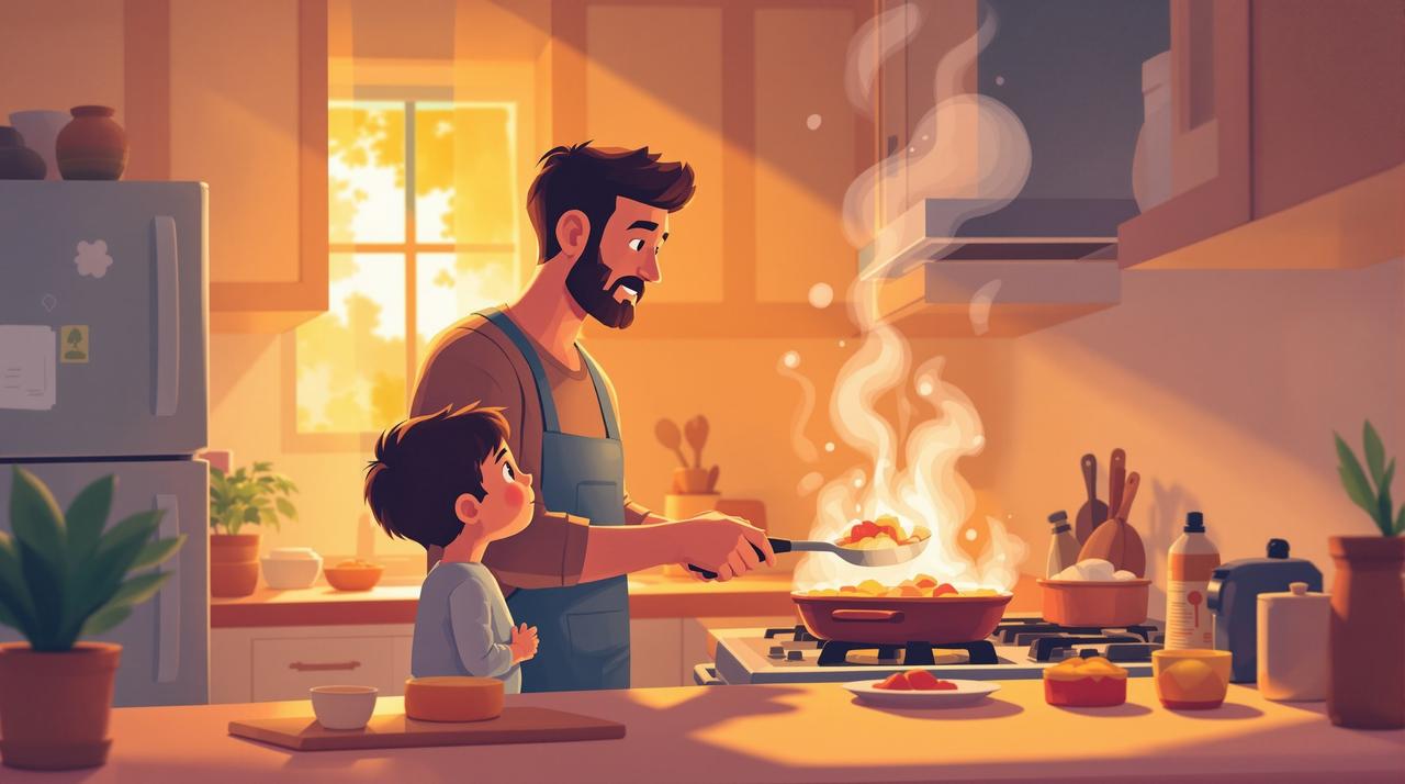 红果原创漫剧精选作品 - 爸爸的厨房，家庭和睦类温情短剧